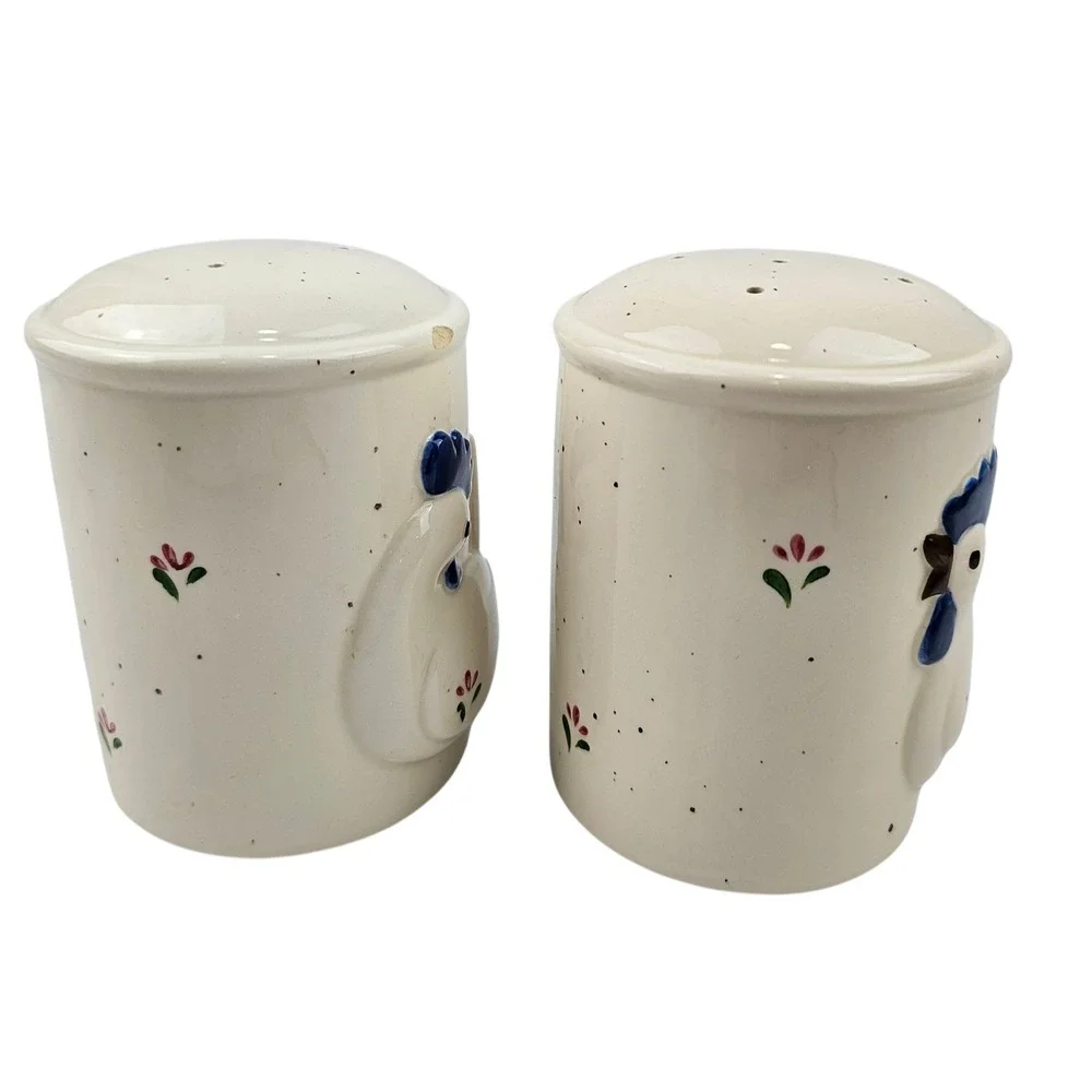 Otogari Japan Vintage Rooster Hen Mug Salt and‎ Pepper Shakers Ceramic Kitchen